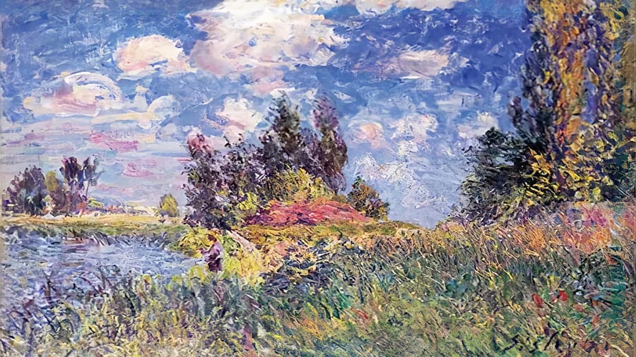 Alfred Sisley, Landscape The Banks of the Loing at Saint Mammes