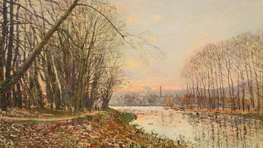 Alfred Sisley, The Seine at Saint Mammes Impresionist