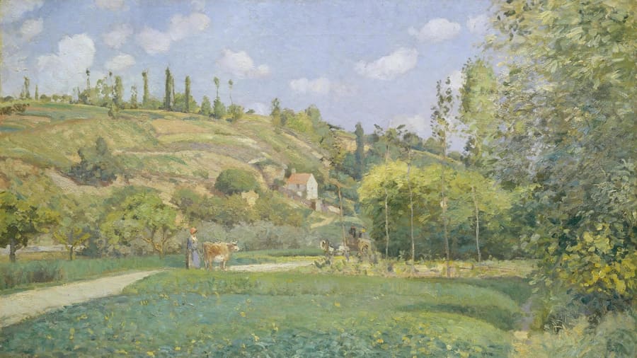 Camille Pissarro, A Cowherd at Valhermeil Auvers sur Oise