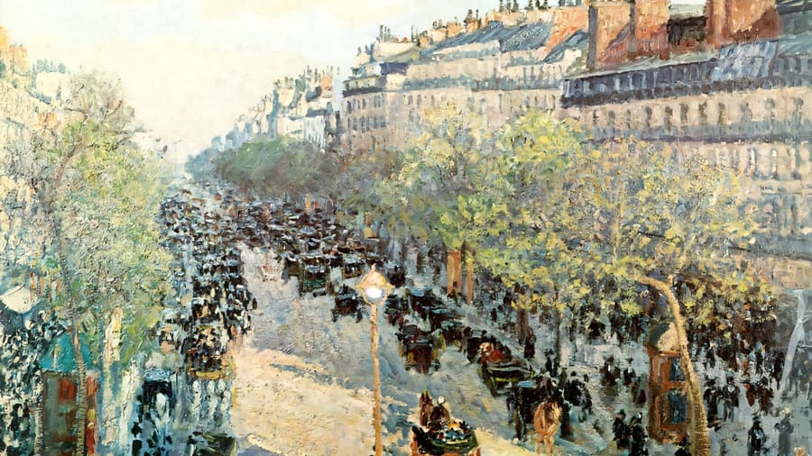 Camille Pissarro, The Boulevard Montmartre on a Spring Morning