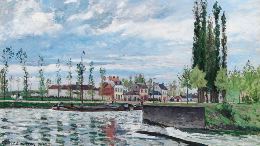 Camille Pissarro, The Lock at Pontoise
