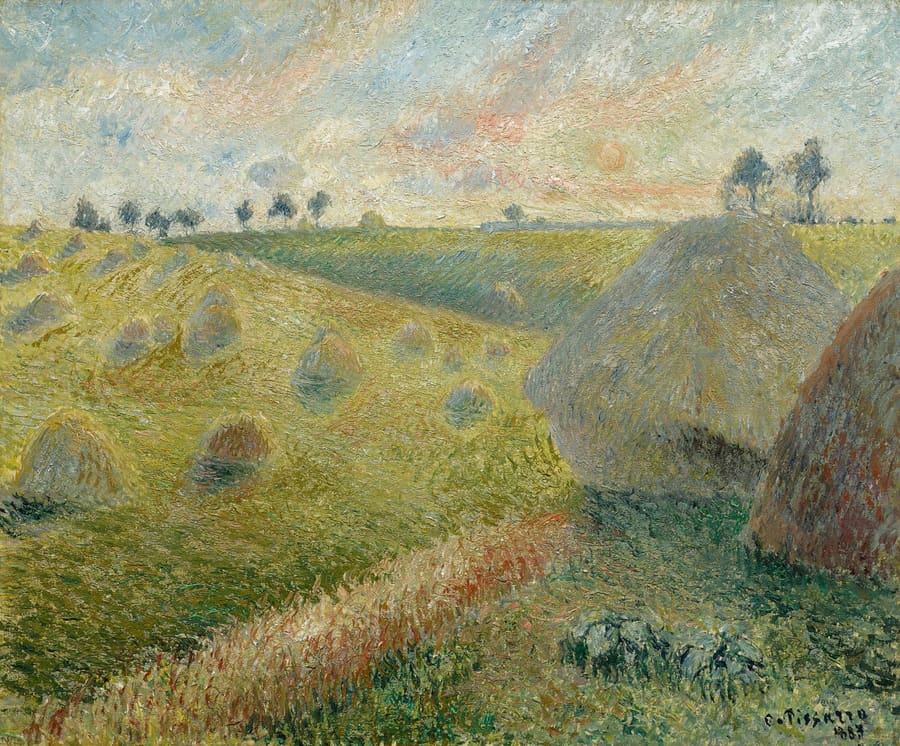 Camille Pissarro, Paysage avec meules, Osny (PD 718)