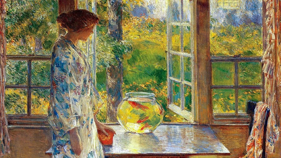 Childe Hassam, Bowl of Goldfish