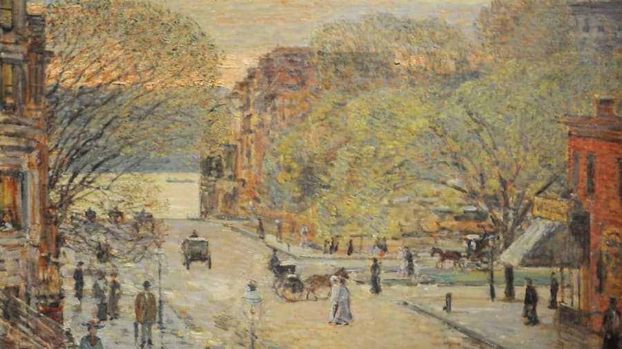 Childe Hassam, Spring on West 78th Street