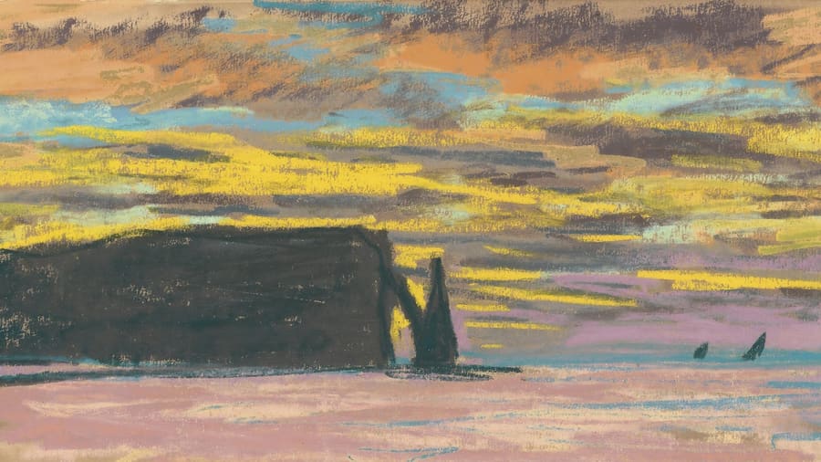 Claude Monet, Aiguille & Porte d Aval Etretat Sunset