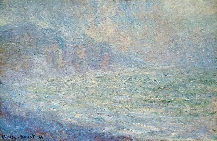 Claude Monet, Cliffs at Pourville Rain