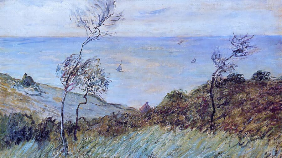 Claude Monet, Cliffs of Varengeville Gust of Wind