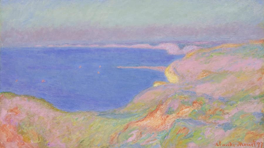 Claude Monet, On the Cliffs near Dieppe Sunset