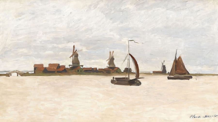 Claude Monet, The Outer Harbour at Zaandam