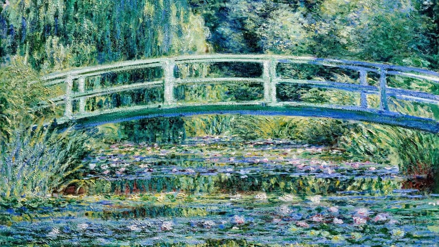 Claude Monet, Water lilies and bridge