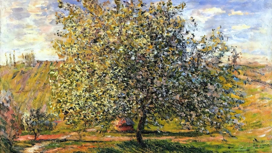 Claude Monet, Apple Trees In Bloom Near Vetheuil