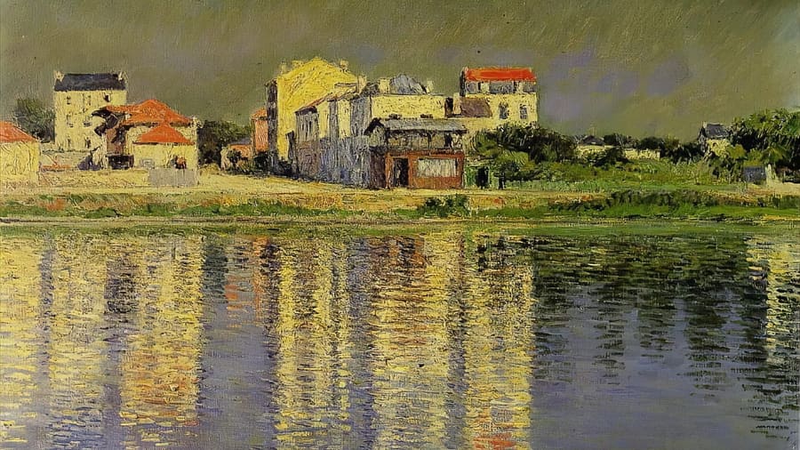 Gustave Caillebotte, Houses Mirrored in the Water of the Seine at Argenteuil
