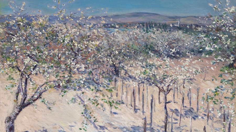 Gustave Caillebotte, Orchard With Apple Trees In Bloom Colombes