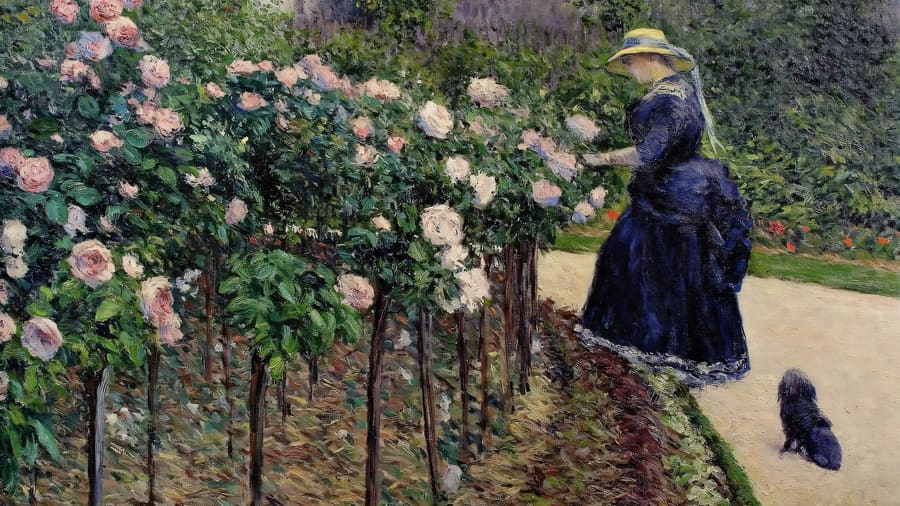 Gustave Caillebotte, Roses in the Garden at Petit Gennevillier
