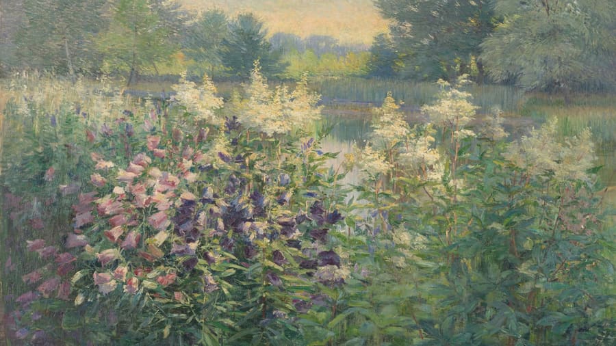 Juliette Wytsman, Landscape with Bellflowers
