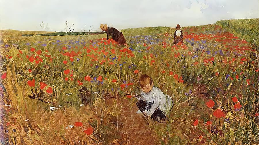 Mary Cassat, Red poppies