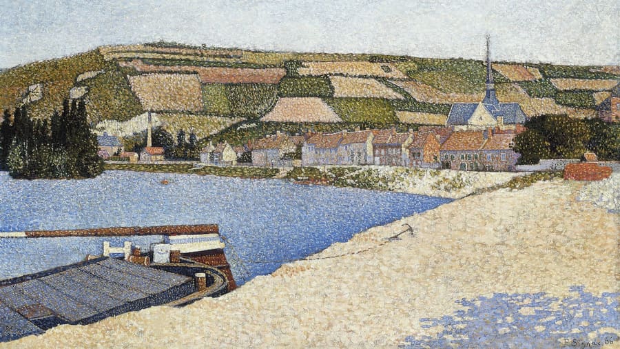 Paul Signac, Hillside from Downstream Les Andelys