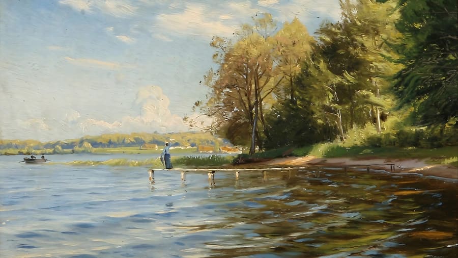 Peder Mønsted, Summer Day at Esrum Lake near Nødebo