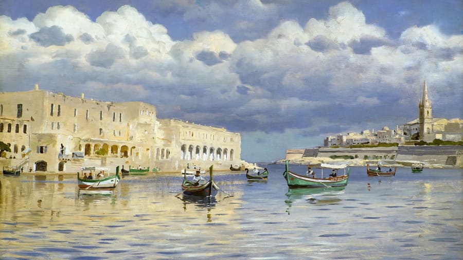 Peder Mønsted, Malta Harbour
