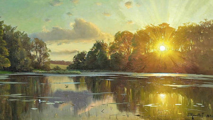 Peder Mønsted, Sunset at Orholm