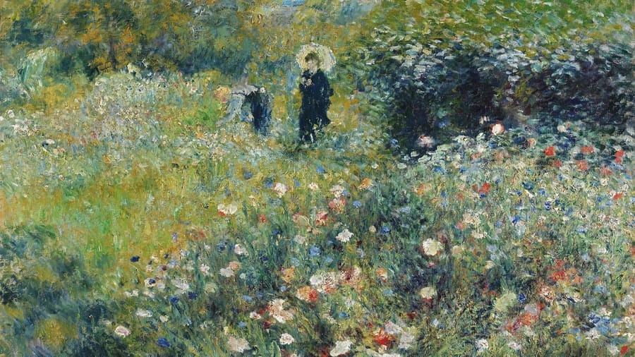 Pierre-Auguste Renoir, Woman with a Parasol in a Garden