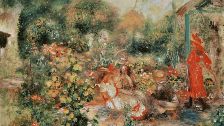Pierre-Auguste Renoir, Young Girls in the Garden at Montmartre