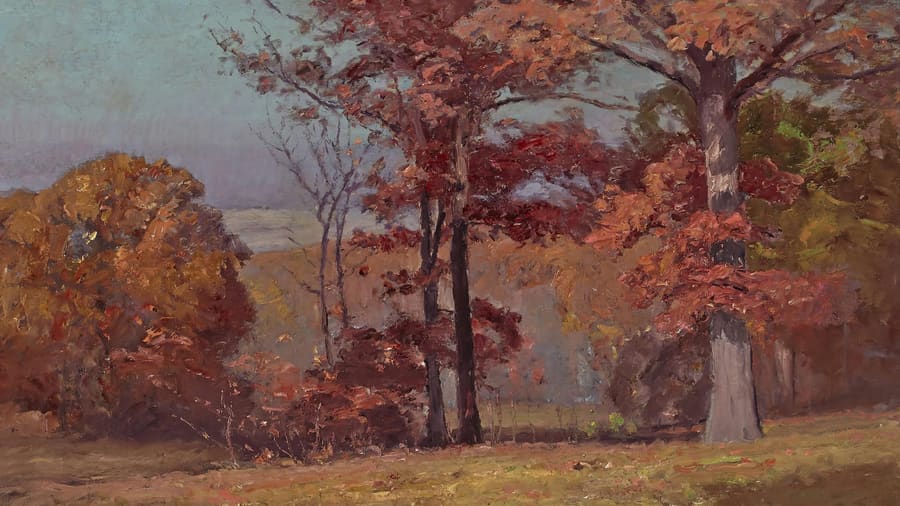 Theodore Clement Steele, When the Oaks are Red