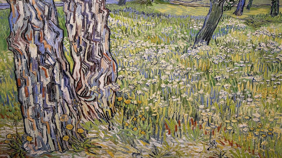 Vincent van Gogh, Tree Trunks in the Grass