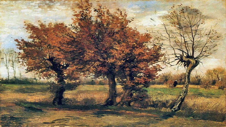 Vincent van Gogh, Autumn Landscape with Four Trees