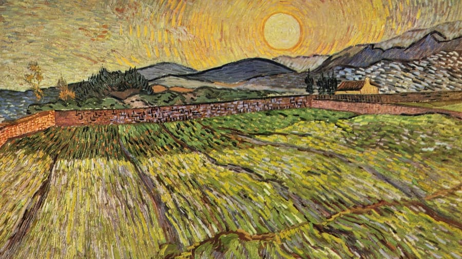 Vincent van Gogh, Enclosed Field with Rising Sun