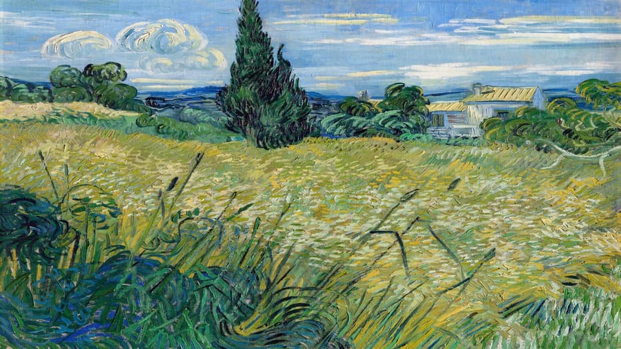 Vincent van Gogh, Green Wheat Field with Cypress