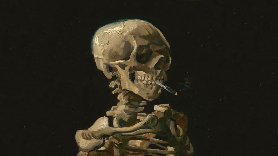 Vincent van Gogh, Head of a Skeleton with a Burning Cigarette