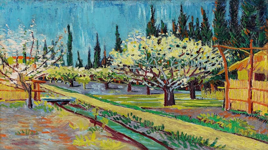 Vincent van Gogh, Orchard Bordered By Cypresses