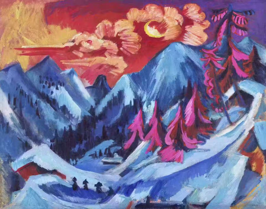 , Abstract Mountain Landscape Colorful