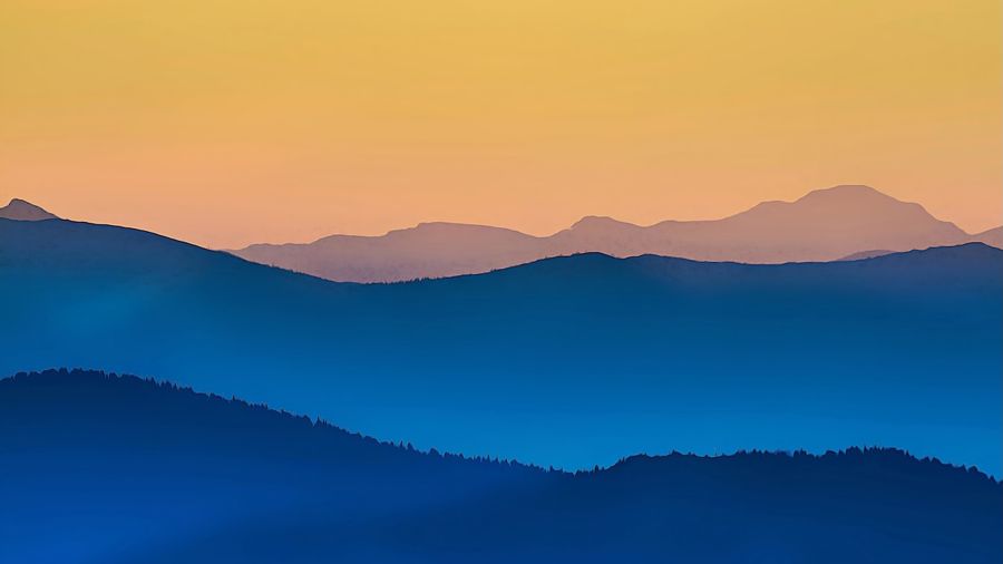 , Abstract Mountain Sunrise