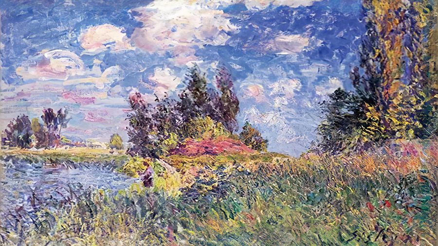 Alfred Sisley, Landscape The Banks of the Loing at Saint Mammes