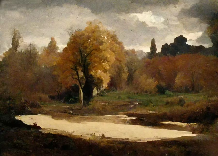 Seasonal, Autumn Landscape Rustic Fall Muted