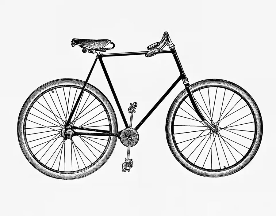 , Bike Bicycle Cycling Minimalist Black