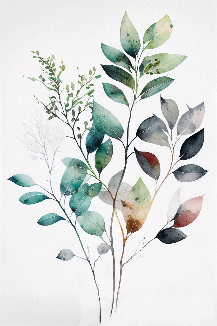 Flowers, Botanical 2 Watercolor Gallery