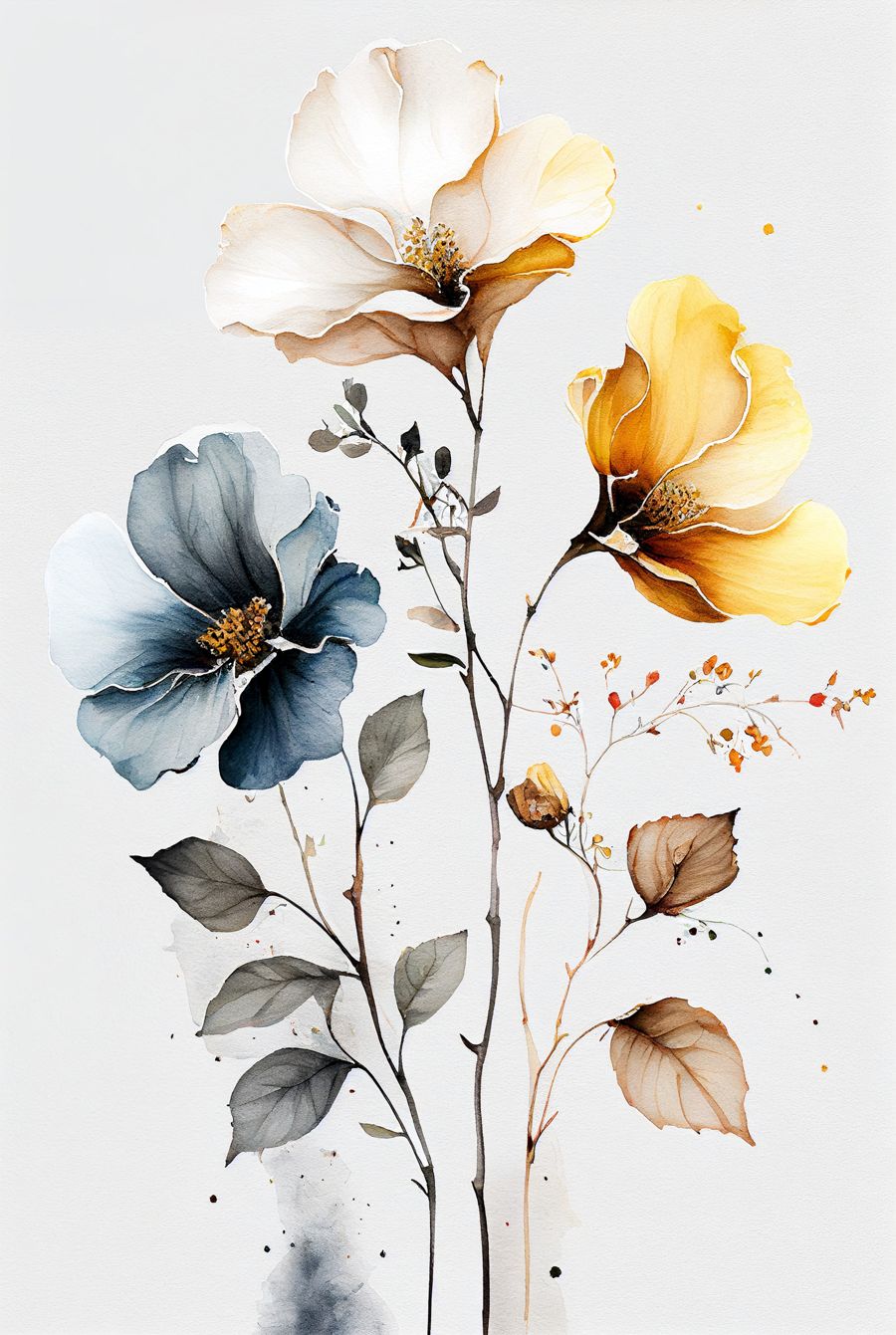 Flowers, Botanical 2 Watercolor Gallery