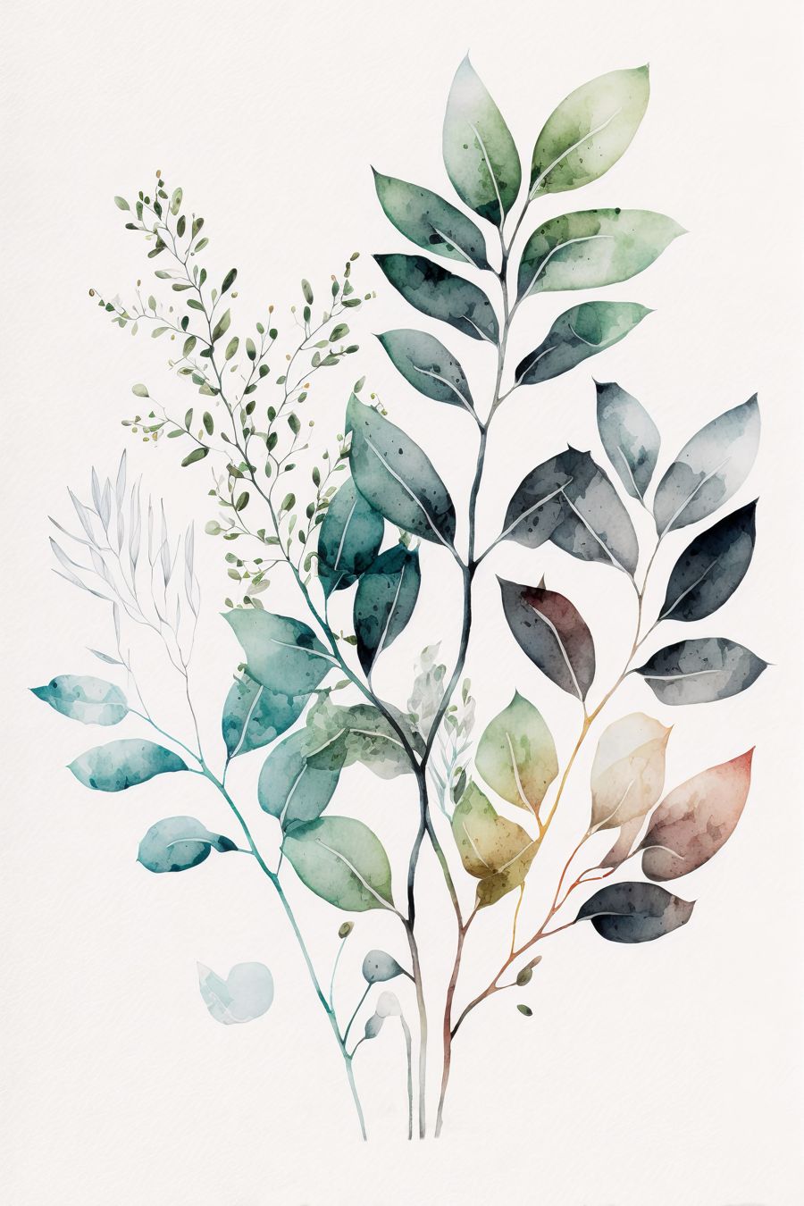 Flowers, Botanical 3 Watercolor Gallery