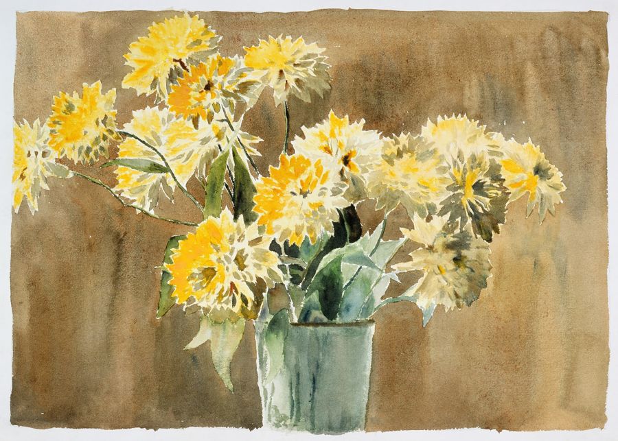 Flowers, Botanical Still Life Yellow Flowers
