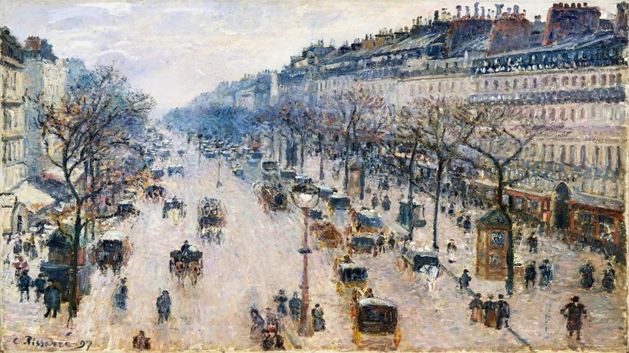 Seasonal, Boulevard Montmartre on a Winter Morning