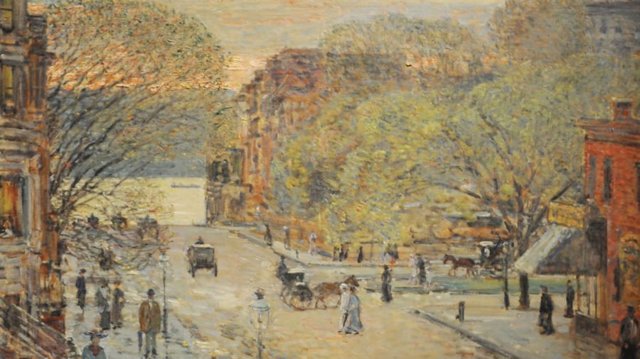 Childe Hassam, Spring on West 78th Street
