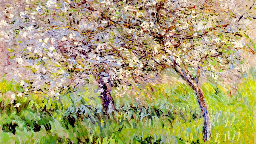 Claude Monet, Apple Trees In Bloom At Giverny