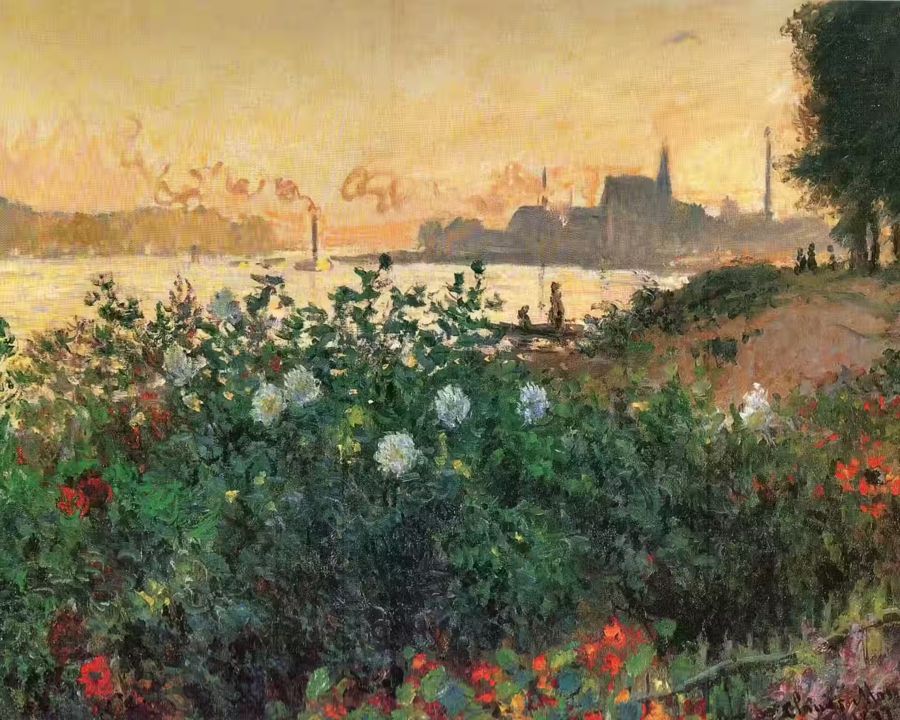 Claude Monet, Claude Monet Flowered Riverbank Decor