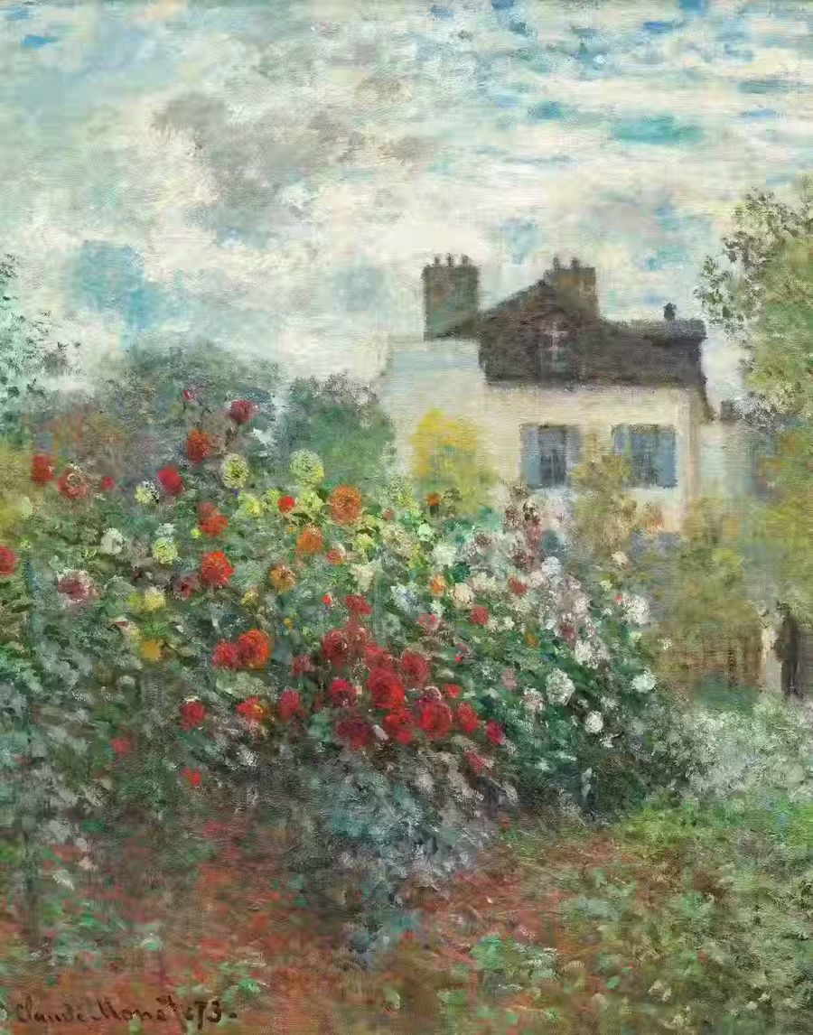 Claude Monet, Claude Monet Garden Dahlias Decor