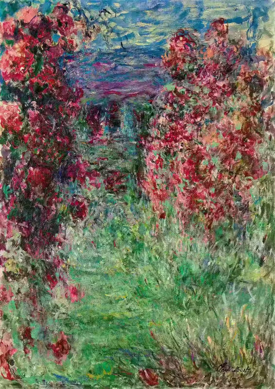 Claude Monet, Claude Monet Garden Roses Decor