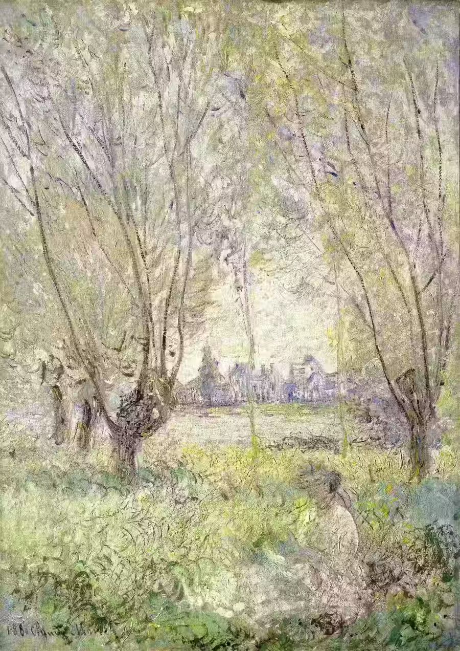 Claude Monet, Claude Monet Landscape Woman Willows