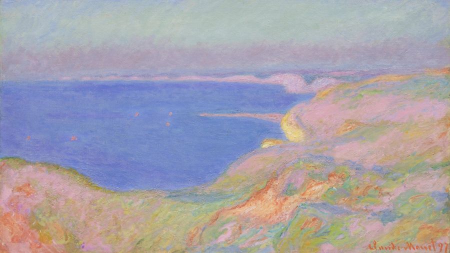 Claude Monet, On the Cliffs near Dieppe Sunset